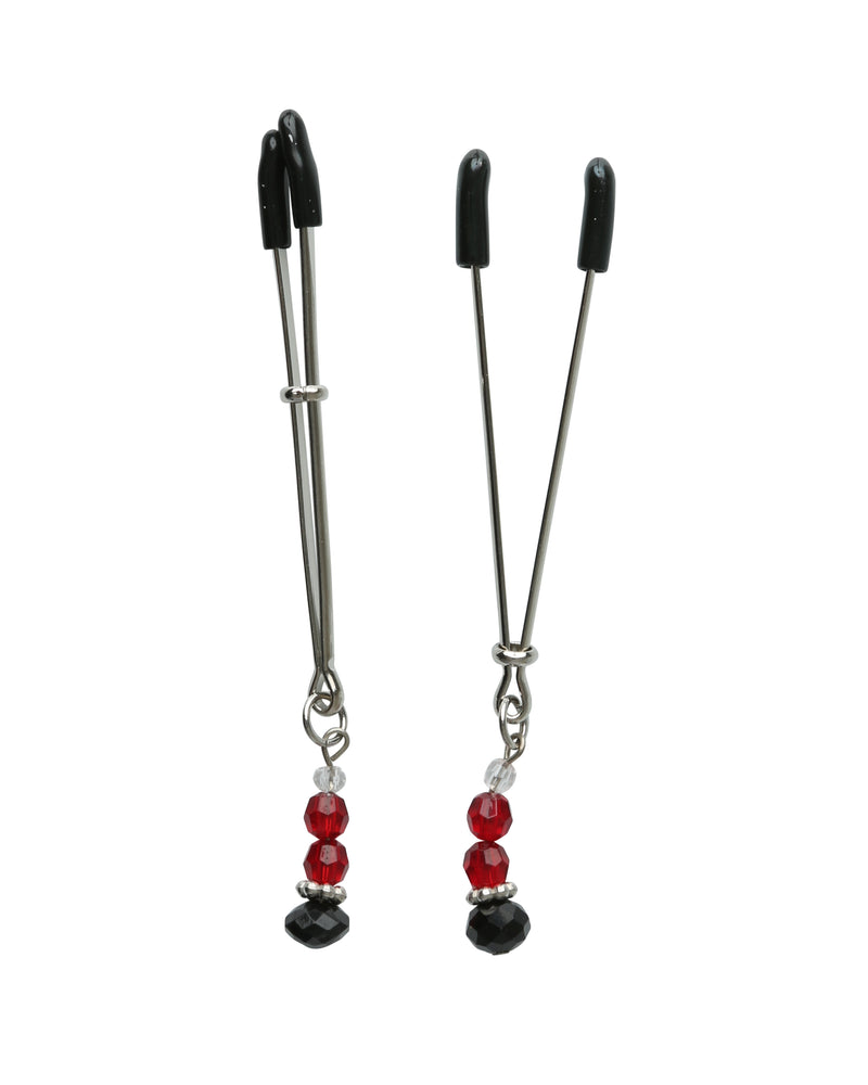 Sex and Mischief Ruby Black Nipple Clips