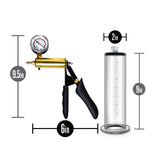 Performance - Vx6 Vacuum Penis Pump With Brass Pistol & Pressure Gauge - Clear