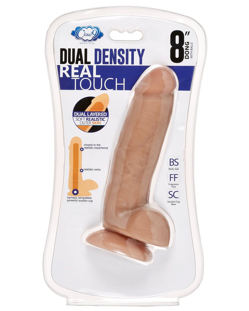 8" Dual Density Real Touch Thick with Realistic Painted Veins and Balls - Tan