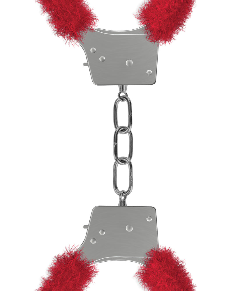 "Beginner's Furry Handcuffs - Red OU-OU002RED"
