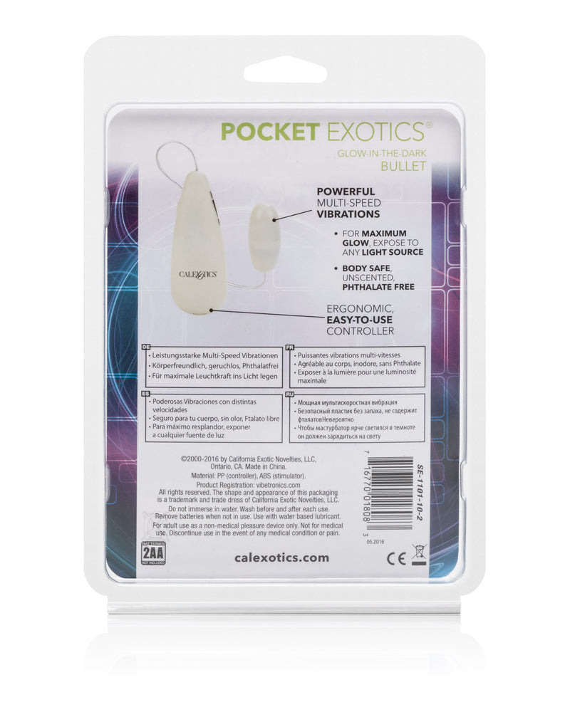 Glow-in-the-Dark Pocket Exotics Vibrating Glowing Bullet