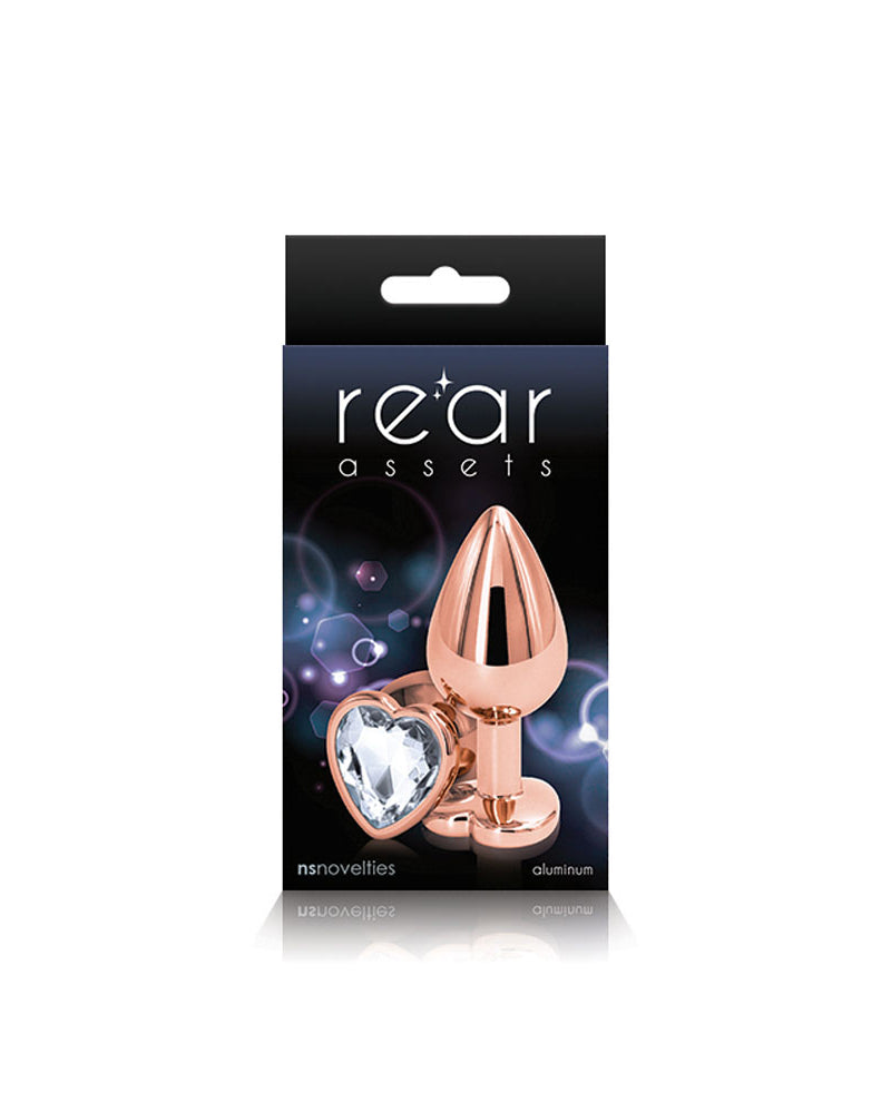 "Rear Assets - Rose Gold Heart - Medium - Clear NSN0963-21"