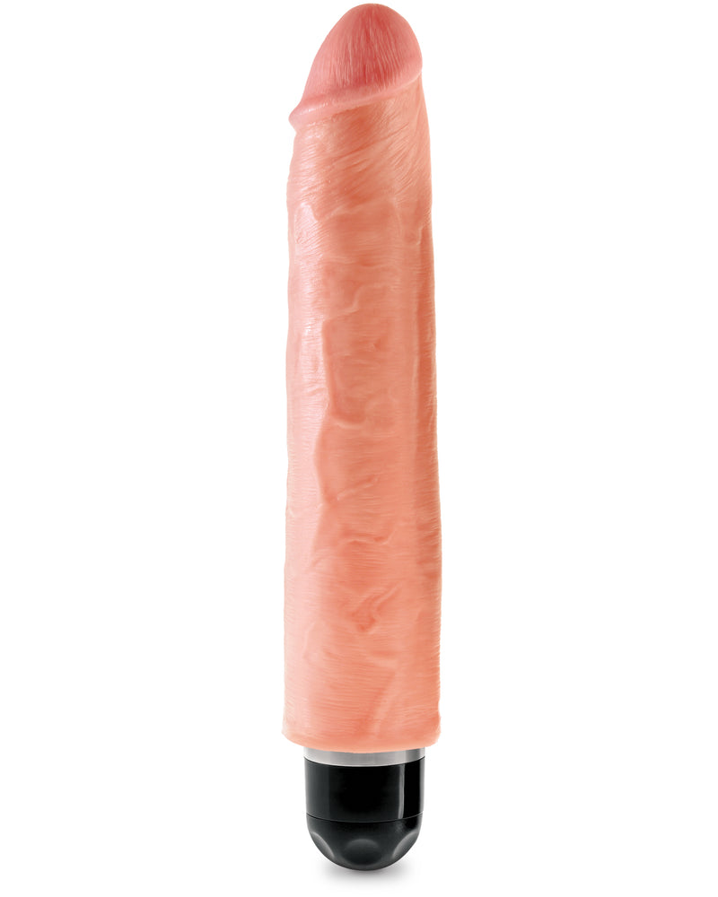 "King Cock 10 Inch Vibrating Stiffy Flesh PD5525-21"