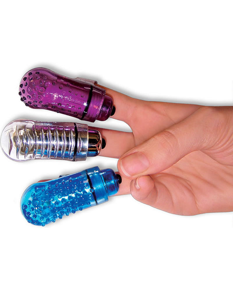 The Fing Os Fun Finger Vibe Silicone Waterproof 6 Per Display Assorted Colors
