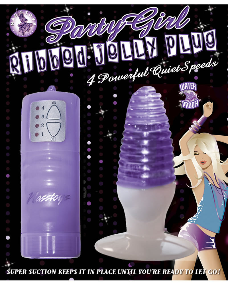 Dilatador de gelatina acanalado Party Girl - Púrpura