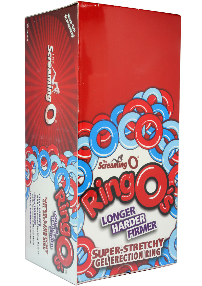 Ringos Silicone Cock Rings Waterproof 18 Per Display Assorted Colors