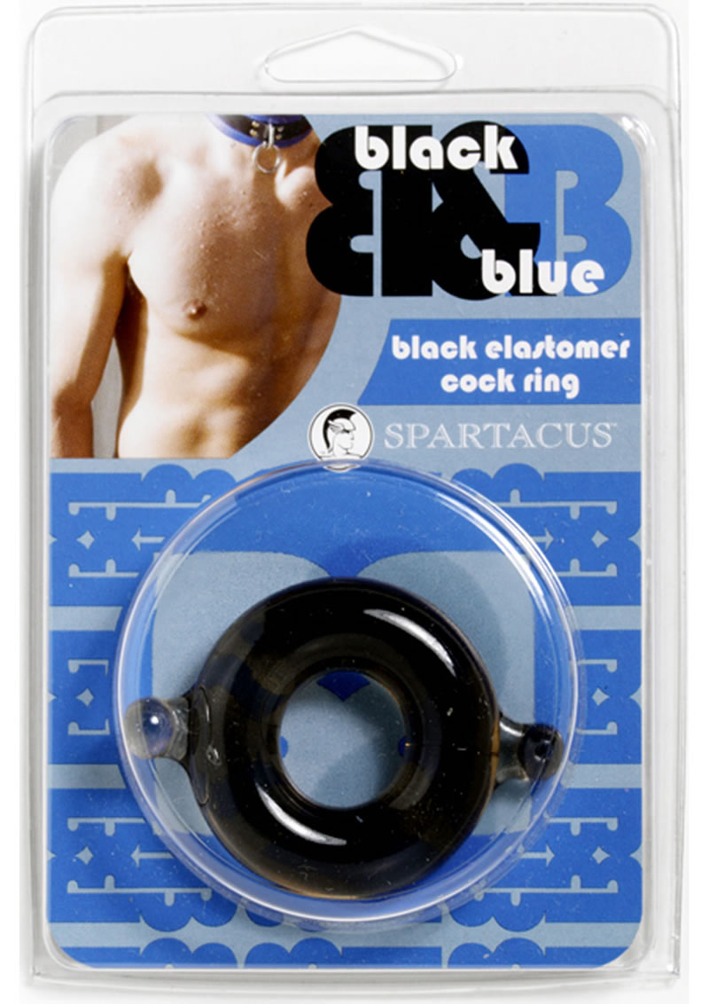 Blk/blue Big Elastomer C Ring - Black