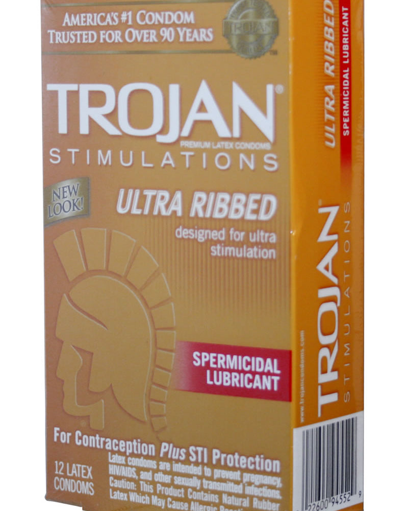 Trojan Ultra Ribbed Lubricado 12`s
