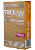 Trojan Ultra Ribbed Lubricated 12`s