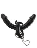 "Fetish Fantasy Series Vibrating Double Delight Strap-on - Black PD3382-23"