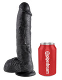 King Cock 10-Inch Cock With Balls - Black