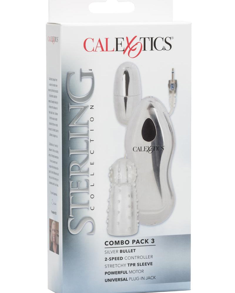 Sterling Collection Silver Plug In Bullet and Stretchy TPR Sleeve