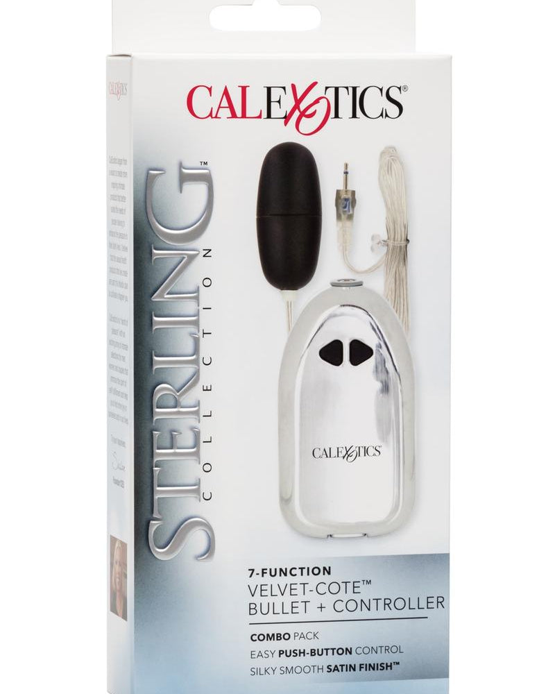 Sterling Collection 7 Function Velvet Cote Plug In Bullet