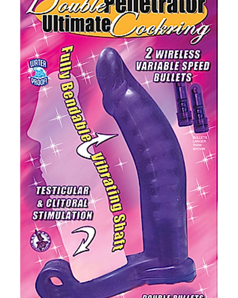 Double Penetrator Cockring Purple
