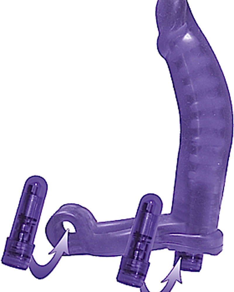 Double Penetrator Cockring Purple