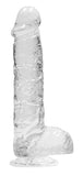 6 Inch Realistic Dildo With Balls - Translucent