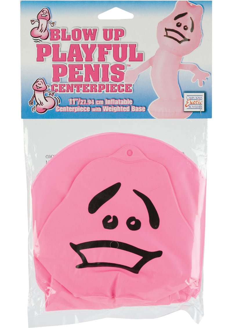Centro de mesa con forma de pene juguetón e inflable