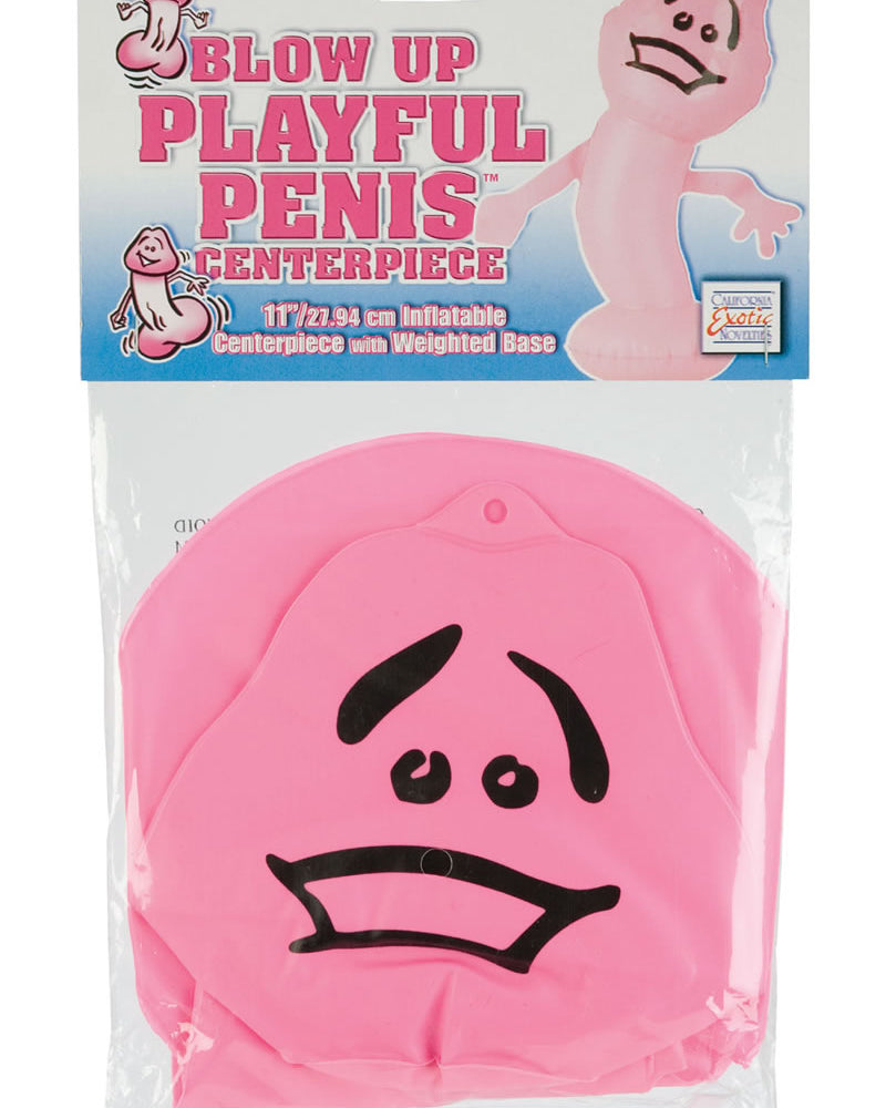 Centro de mesa con forma de pene juguetón e inflable