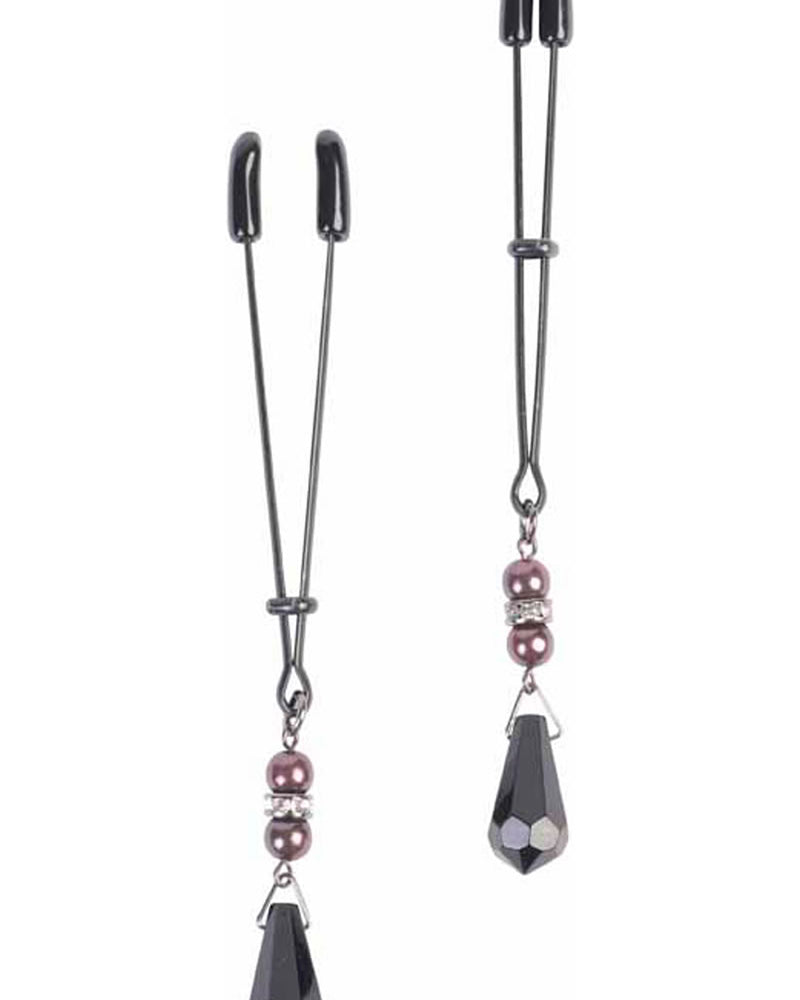Lavish Black Pearl Clamp Tweezer