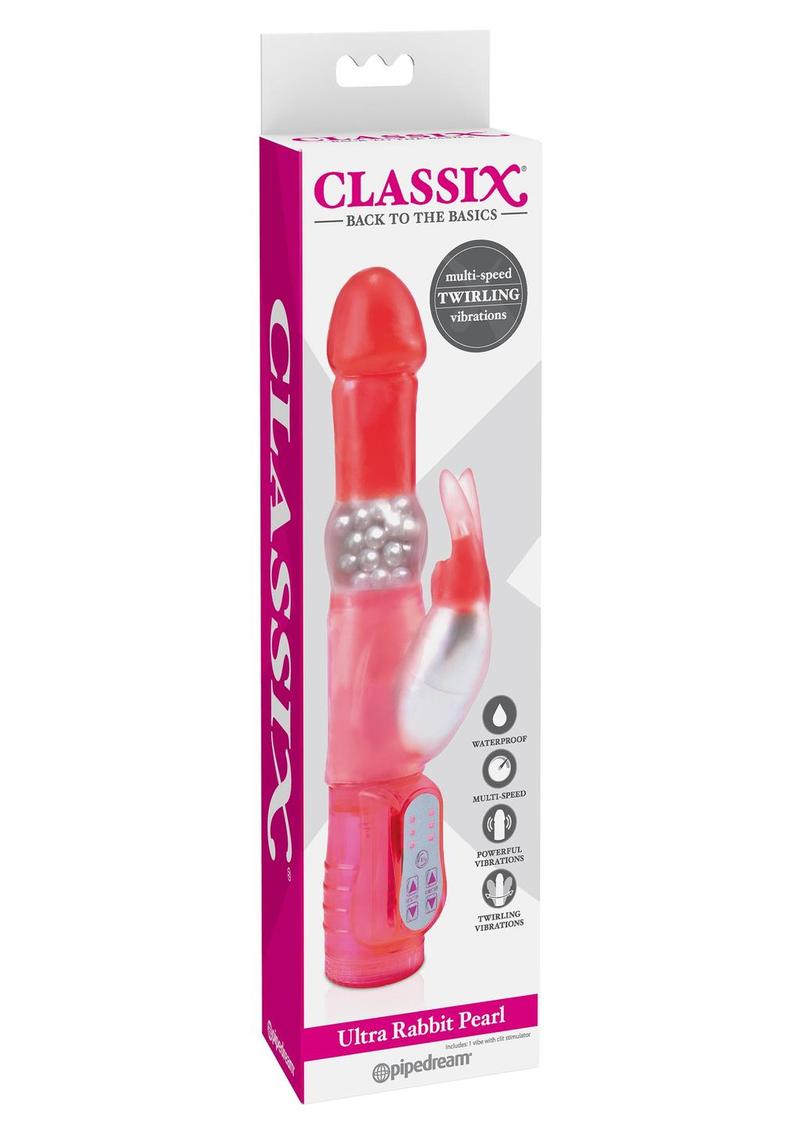 Classix - Ultra Rabbit Pearl Vibrator Waterproof - Pearl Pink