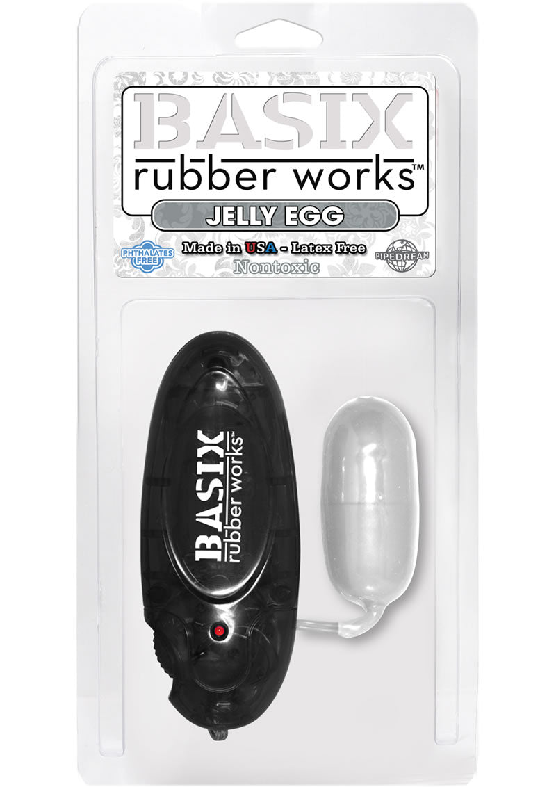 Huevo de gelatina Basix Rubber Works de 2,5 pulgadas transparente