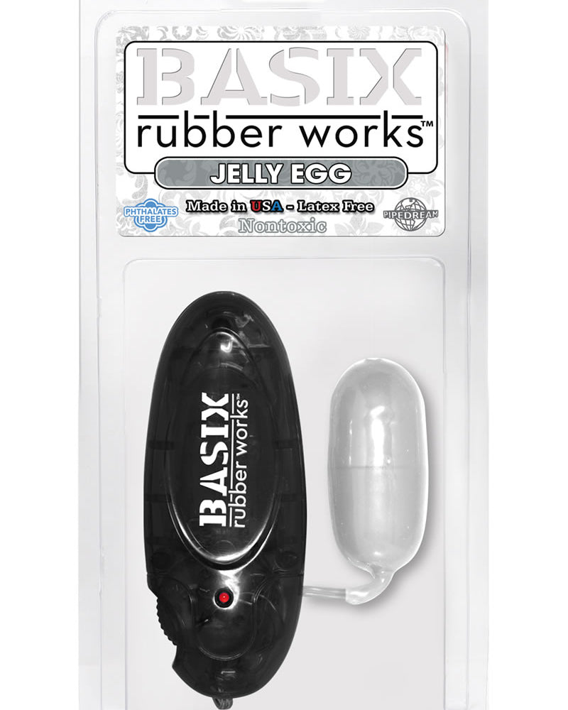 Huevo de gelatina Basix Rubber Works de 2,5 pulgadas transparente