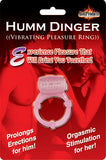 "Humm Dinger Vibrating Penis Ring Clitoral Stimulator - Magenta HTP2065"