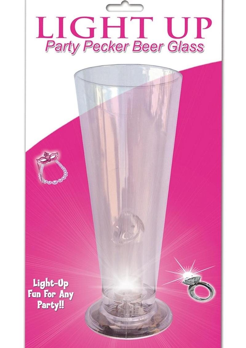 Vaso de cerveza iluminado Party Pecker transparente