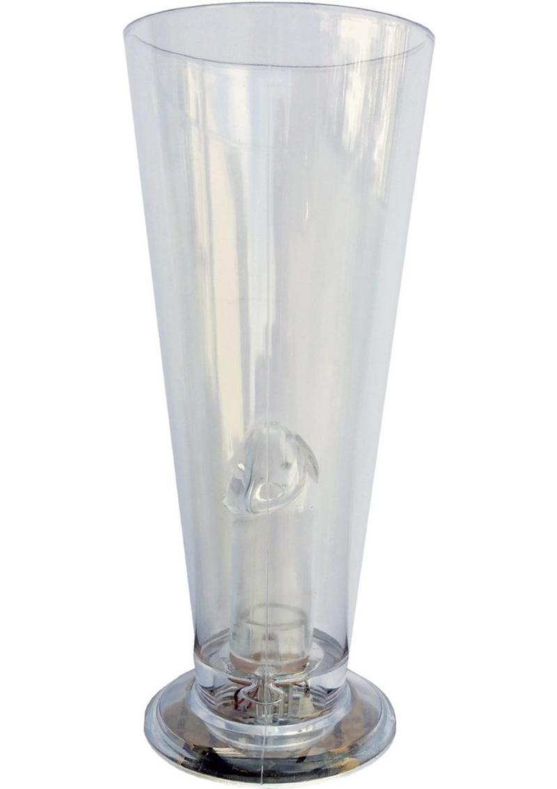 Vaso de cerveza iluminado Party Pecker transparente