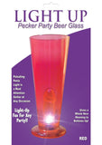 Party Pecker Light Up Beer Glass Red