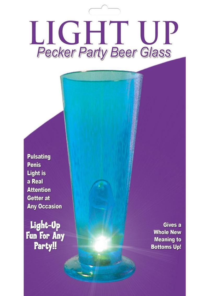 Vaso de cerveza iluminado Party Pecker azul