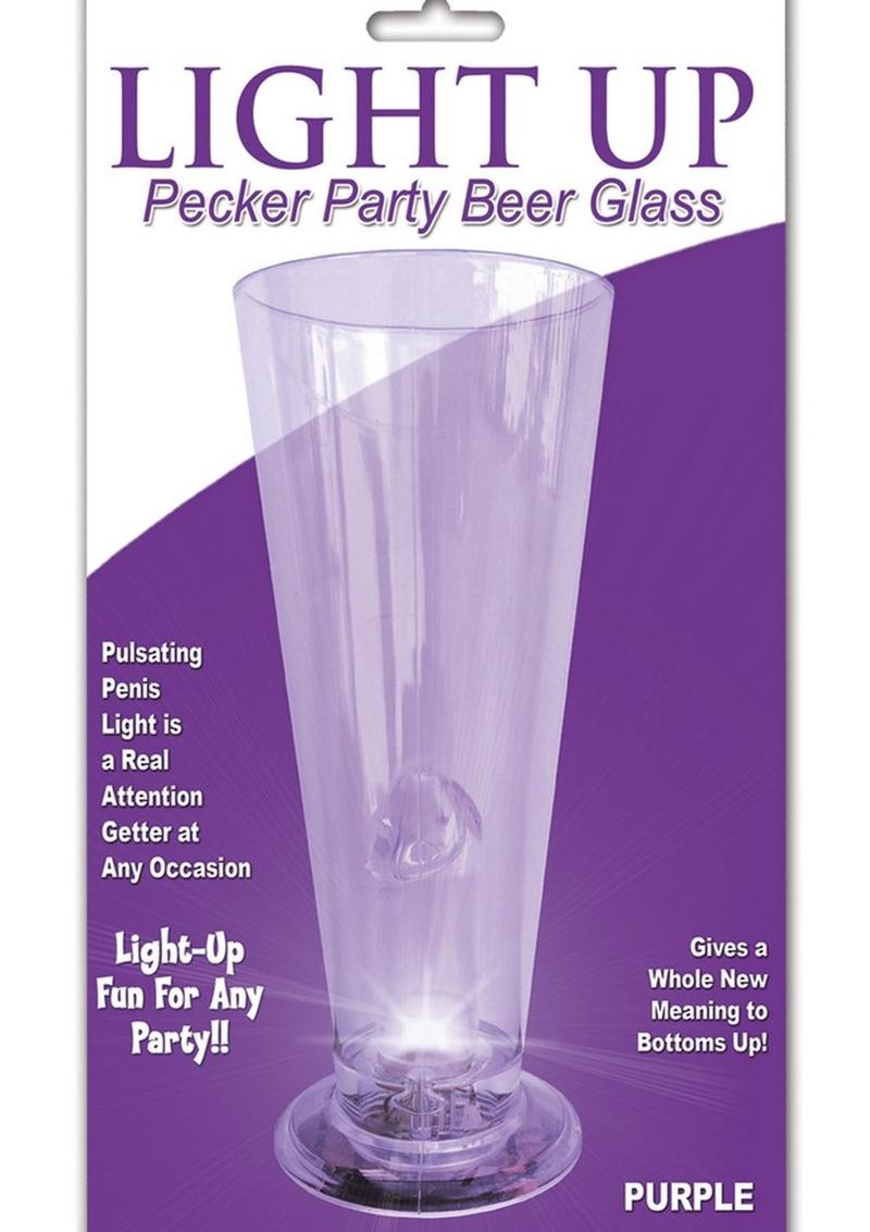 Party Pecker Light Up Beer Glass Purple