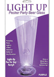 Vaso de cerveza iluminado Party Pecker morado