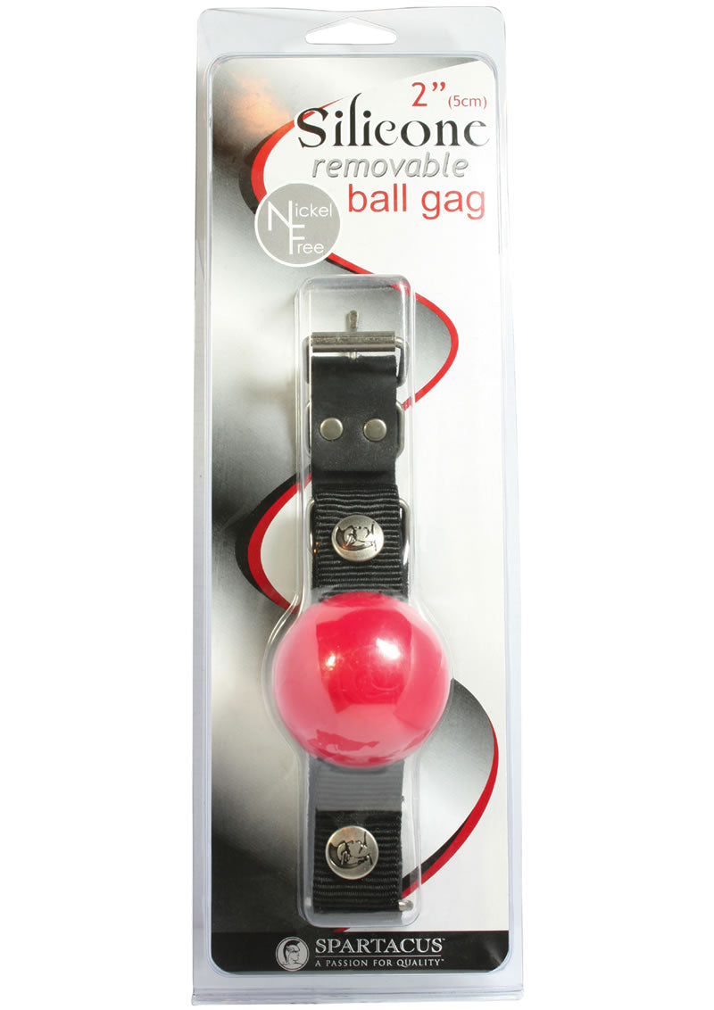 Nickel Free Silicone Ball Gag Lg Red