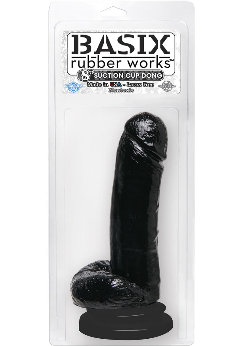 Basix 8 Suction Cup Dong Black