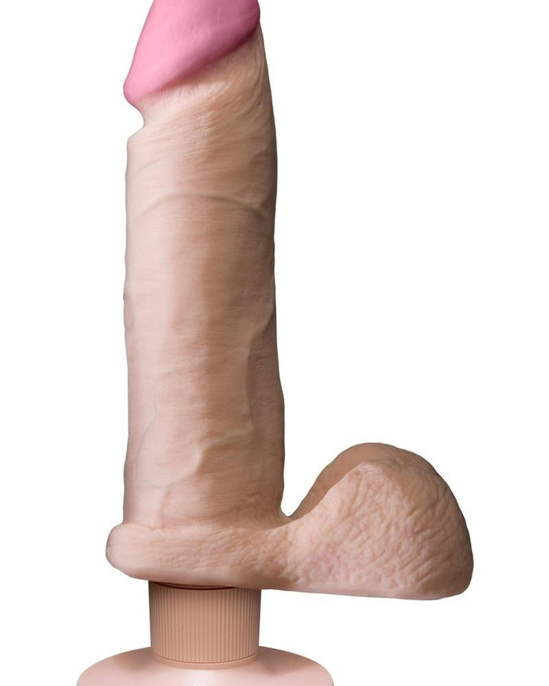 Pene vibrador realista Vibro UR3 de 8 pulgadas, color blanco