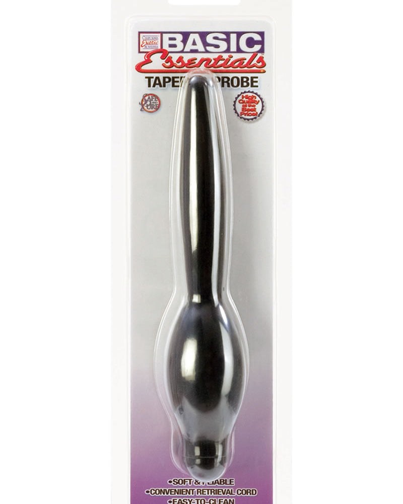 Sonda cónica Basic Essentials resistente al agua de 6,25 pulgadas, color negro