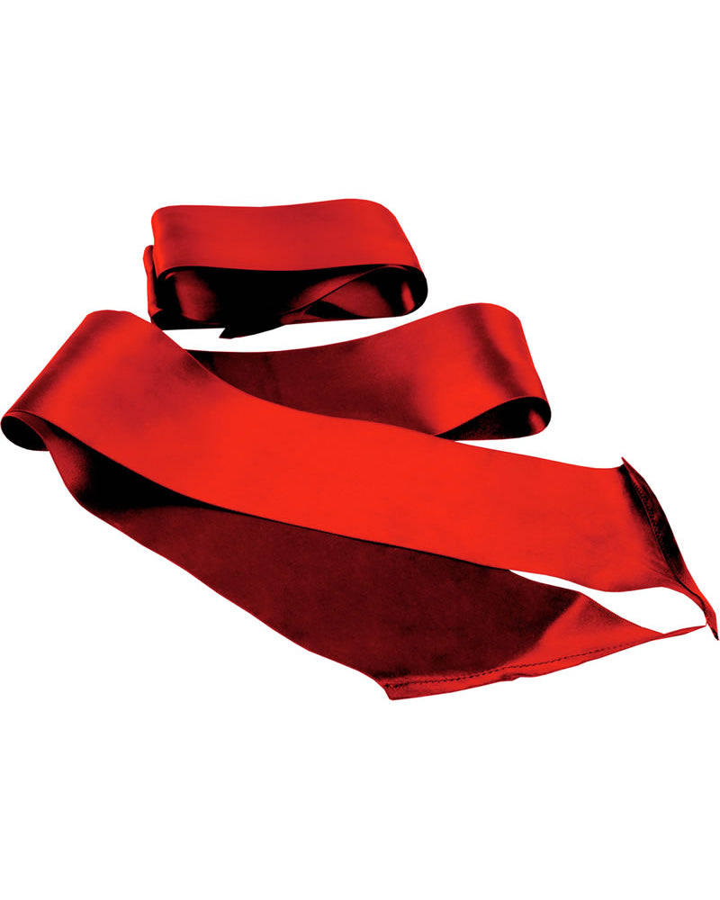 Sex And Mischief Silky Sash Restraints Beginner 2 Per Pack Red