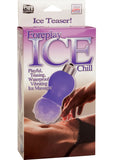 Foreplay Ice Chill Vibrating Ice Massager Silicone 3 Inch Purple