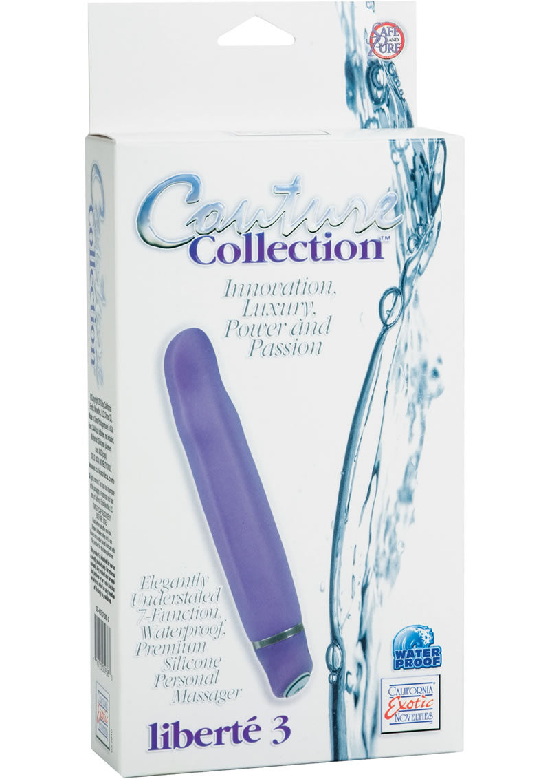 COUTURE COLLECTION LIBERTE 3 PURPLE 5.25 INCH 7 FUNCTION PERSONAL MASSAGER PURPLE