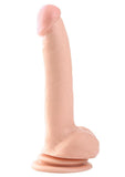 Basix Rubber Works - Pene con ventosa de 23 cm, color carne