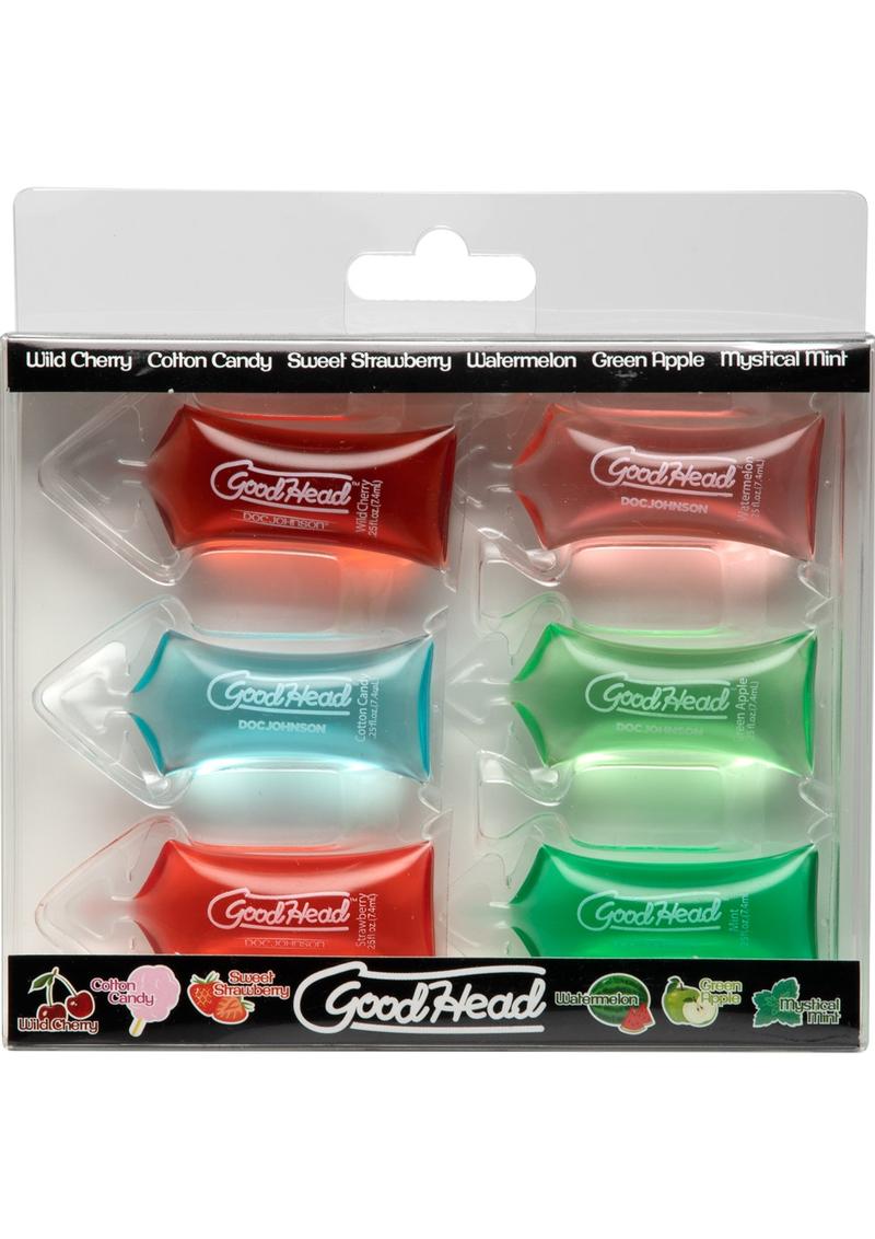 Goodhead Oral Sex Gel Pillows .25 ounce 6 Assorted Flavors 6 Per Pack