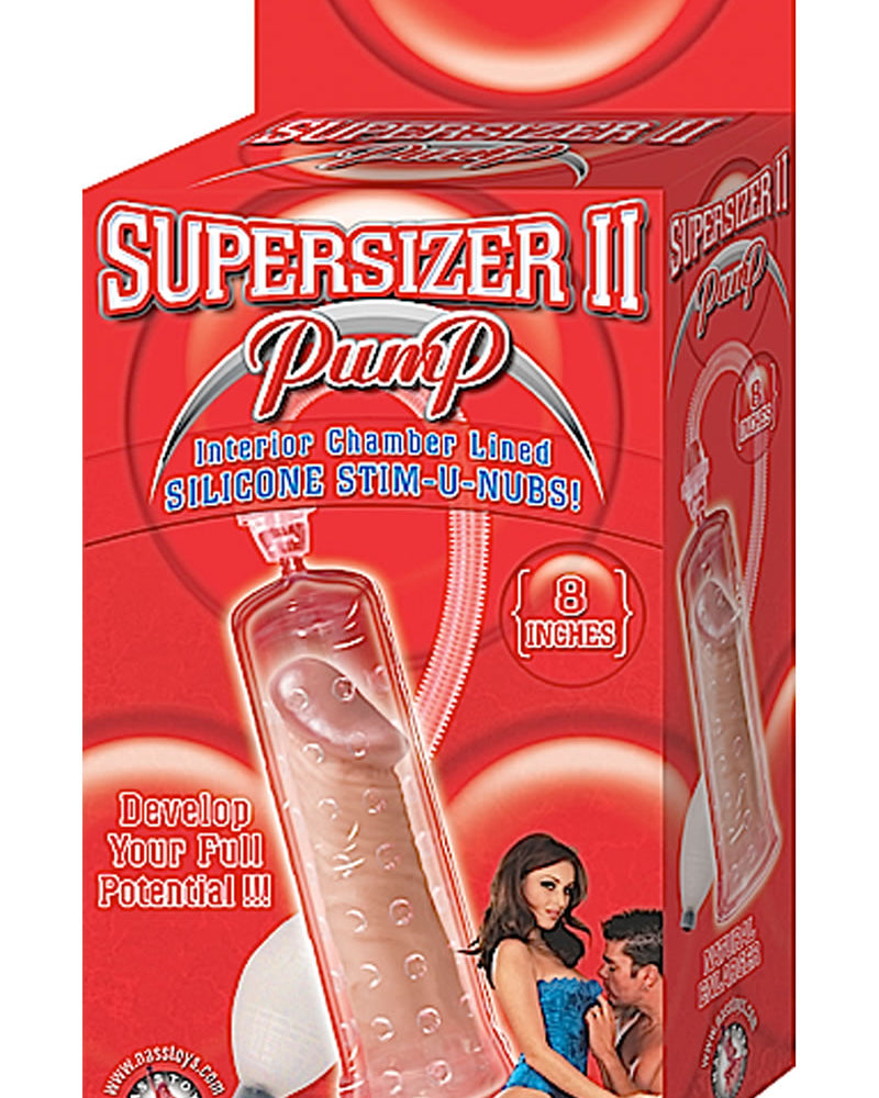 Supersizer II Penis Pump Chamber Lined With Silicone Nubs 8 Inch Clear