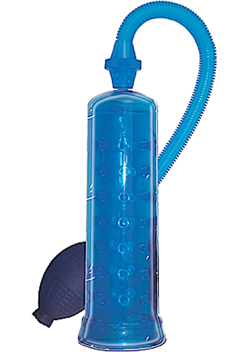 Supersizer II Penis Pump Chamber Lined With Silicone Nubs 8 Inch Blue