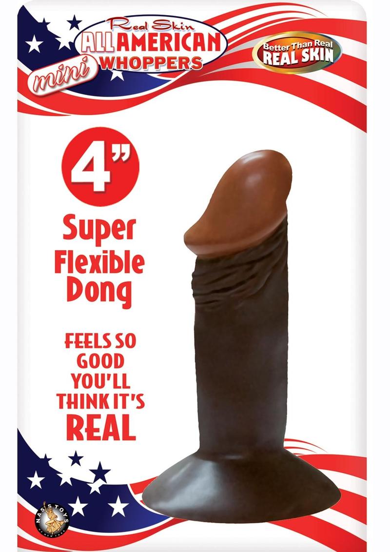 Real Skin Afro American Mini Whoppers Dong 4 Inch Brown