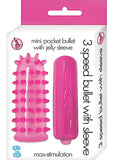 Mini Pocket Bullet con funda de gelatina, color rosa