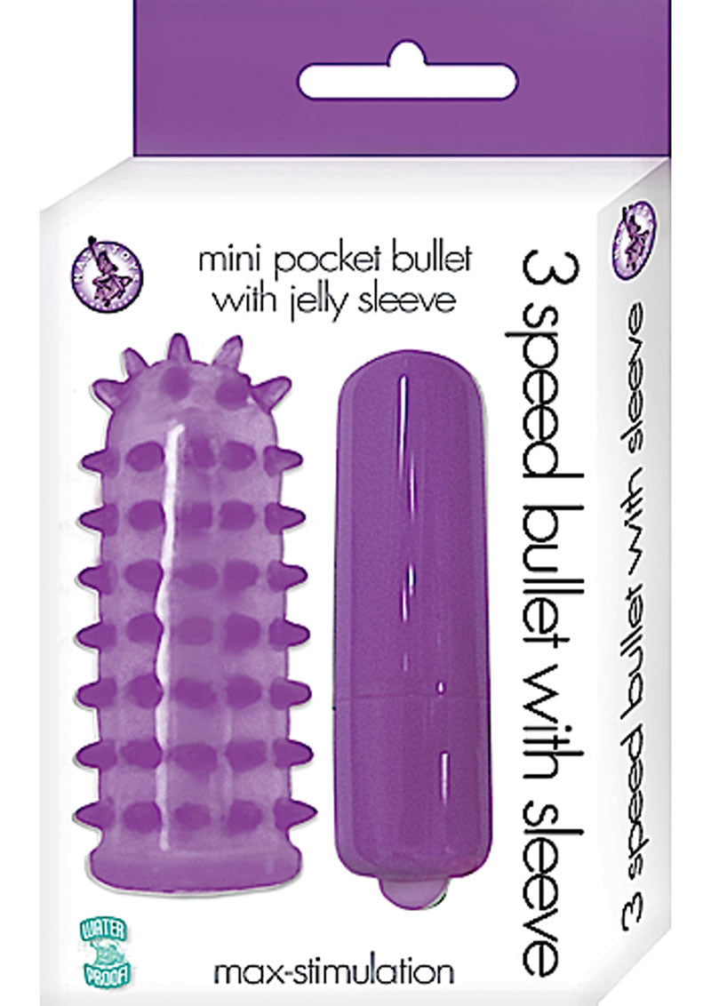 Mini Pocket Bullet con funda de gelatina color morado