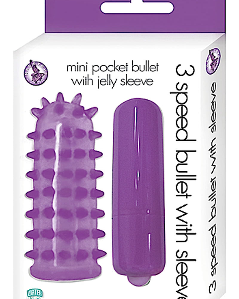 Mini Pocket Bullet con funda de gelatina color morado