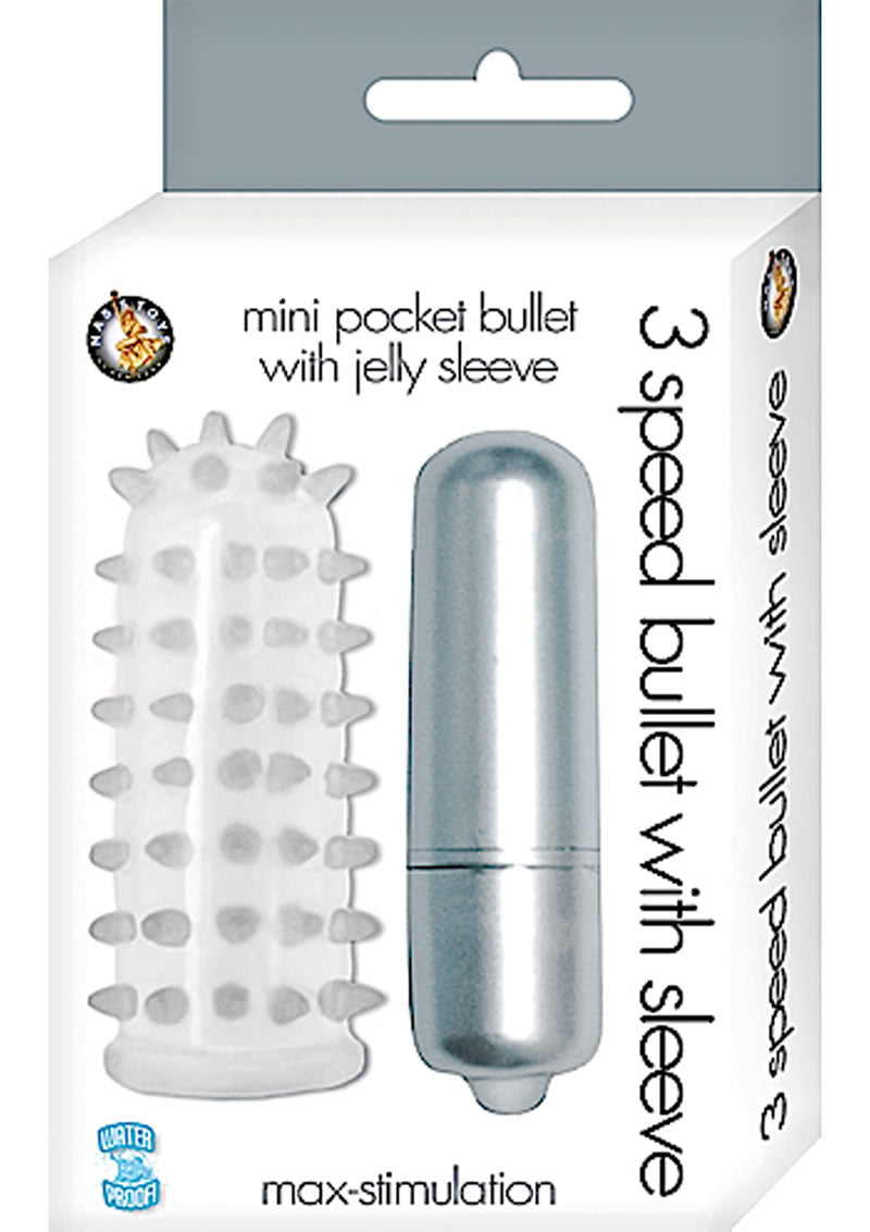 Mini Pocket Bullet con funda de gelatina plateada