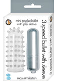 Mini Pocket Bullet con funda de gelatina plateada